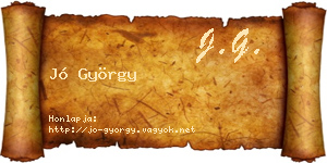 Jó György névjegykártya