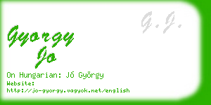 gyorgy jo business card